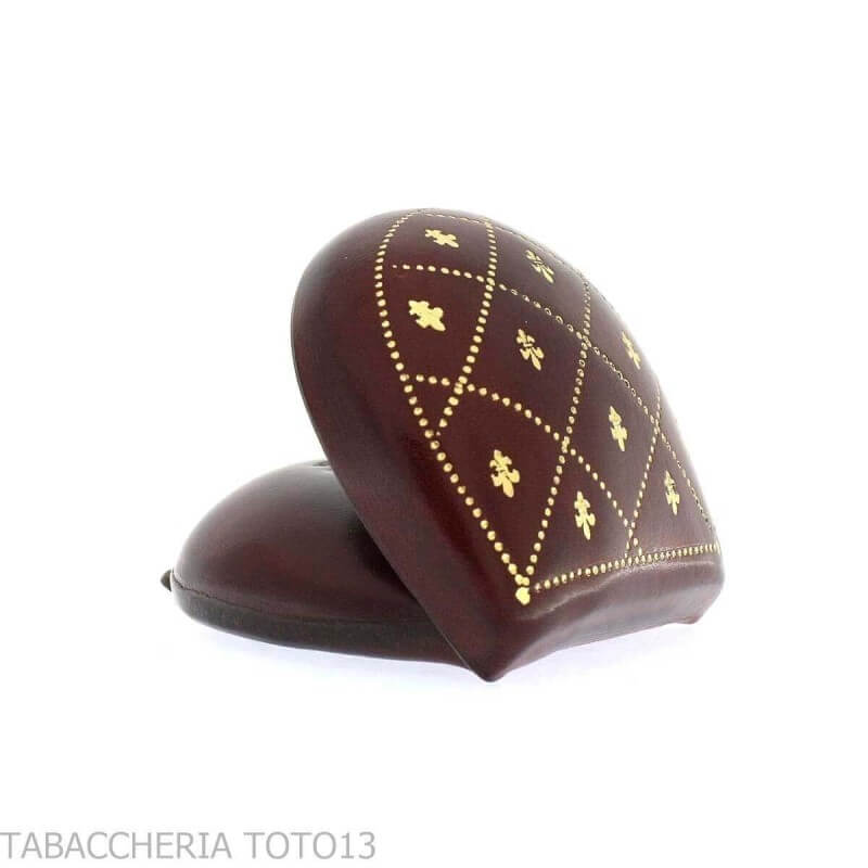 Portamonete Tacco in cuoio colorato con giglio di Firenze - Peroni Firenze