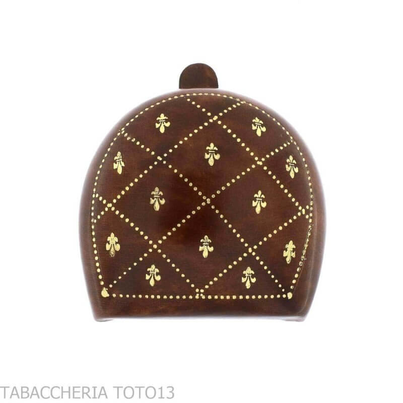 Portamonete Tacco in cuoio colorato con giglio di Firenze - Peroni Firenze