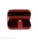 Globetrotter coin purse and credit card holder in colored Florentine leather - Gifts Ideas - Florentine leather
