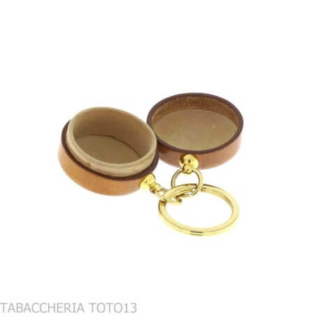 Key ring - pillbox in Florentine leather - Peroni Firenze
