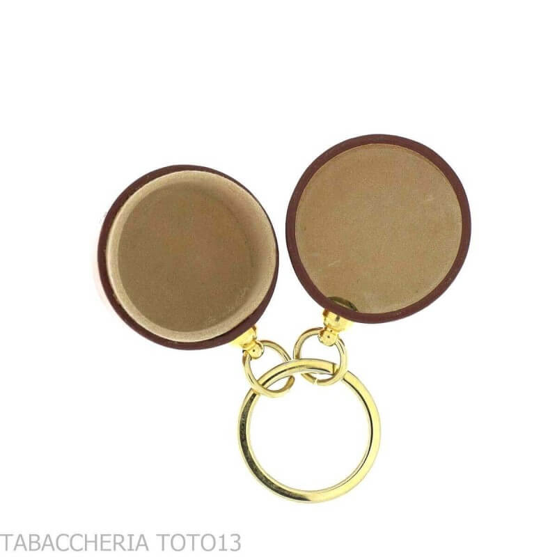 Key ring - pillbox in Florentine leather - Peroni Firenze