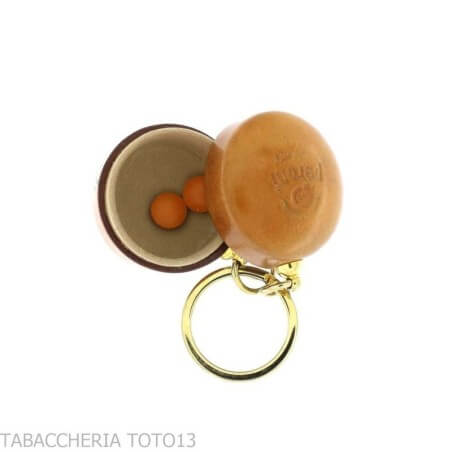 Llavero - pastillero en cuero florentino - Peroni Firenze