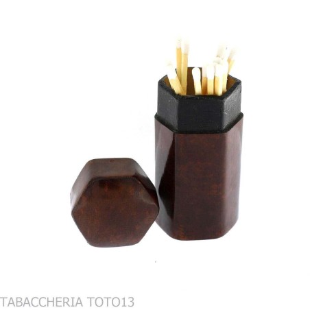 Boîte d'allumettes de table en cuir florentin - Briquets - Cuir florentin