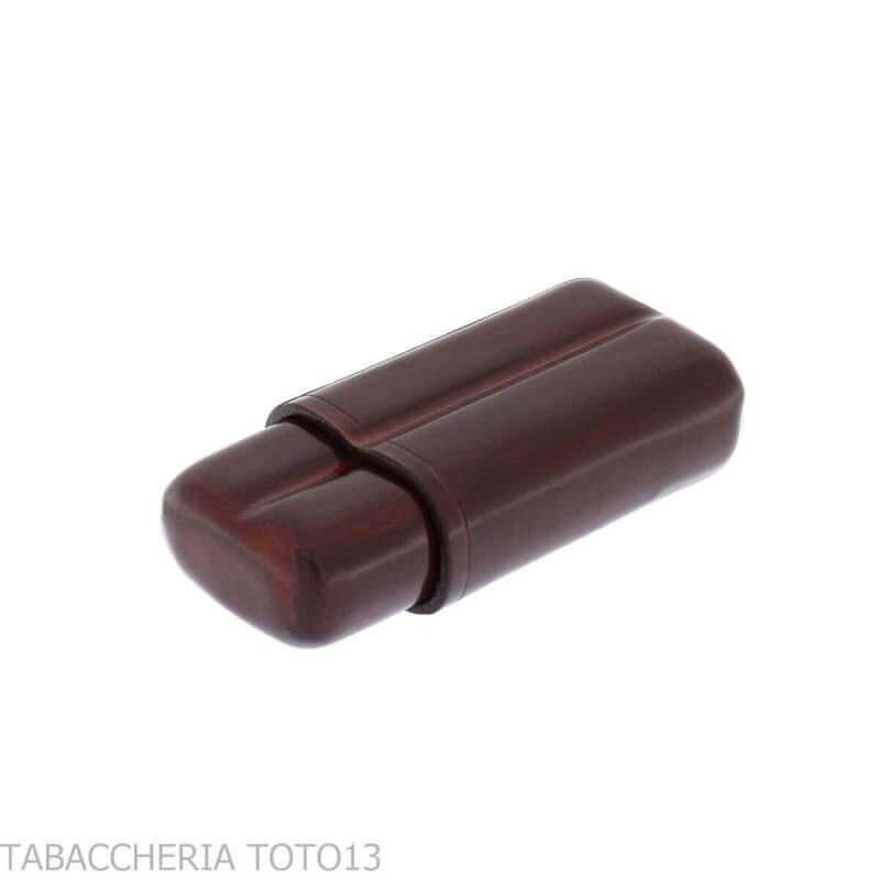 Estuche de puros de bolsillo en cuero florentino de color para 2 cigarros medio toscanos - Peroni Firenze