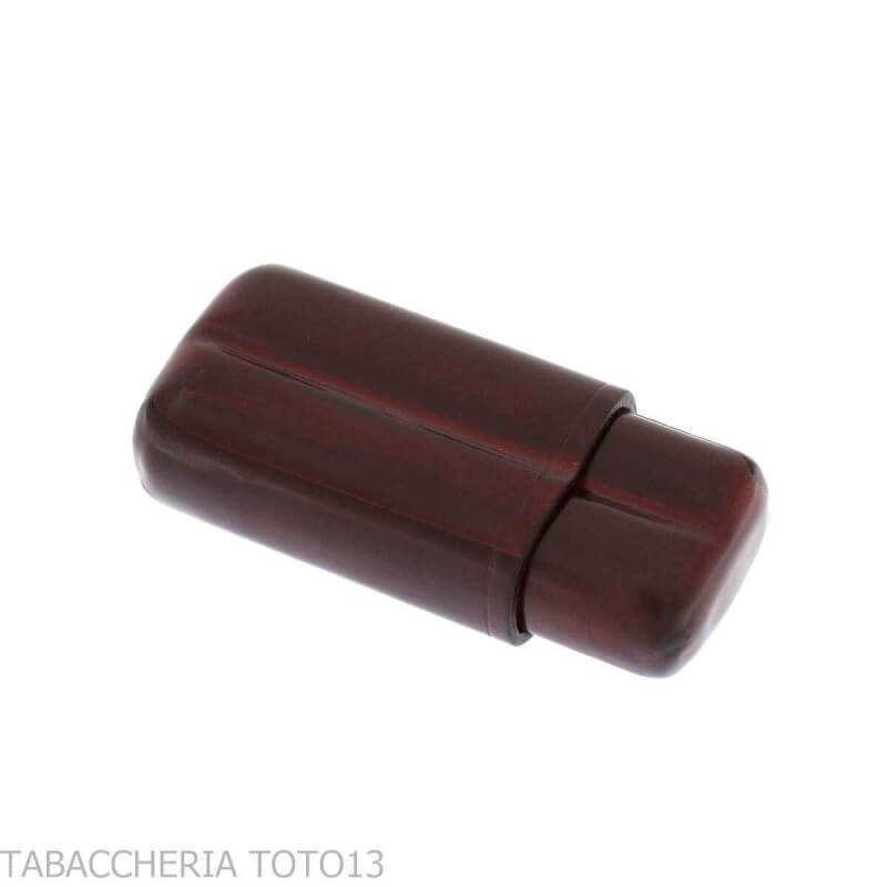 Pocket cigar case in colored Florentine leather for 2 half Tuscan cigars - Peroni Firenze