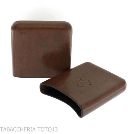 Pocket cigar case in smooth Florentine brown leather - Accessories for Tuscan Cigars - Florentine leather