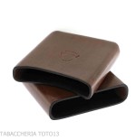Pocket cigar case in smooth Florentine brown leather - Accessories for Tuscan Cigars - Florentine leather