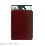 Estuche para cajetilla de cigarrillos con corte oblicuo en piel florentina de color - Accesorios Para Cigarrillos y Laminado