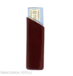 Estuche para cajetilla de cigarrillos con corte oblicuo en piel florentina de color - Accesorios Para Cigarrillos y Laminado