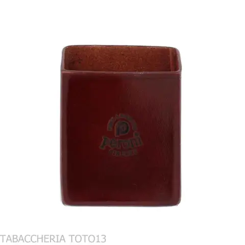 Etui für Zigarettenschachtel mit schrägem Schnitt aus farbigem Florentiner Leder - Zubehör Für Zigaretten Und Rolling