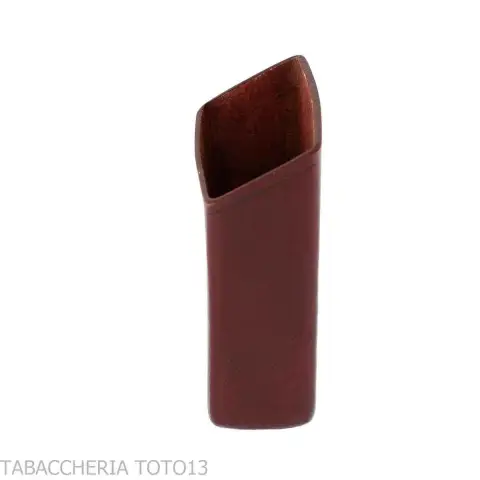 Etui für Zigarettenschachtel mit schrägem Schnitt aus farbigem Florentiner Leder - Zubehör Für Zigaretten Und Rolling