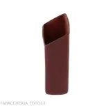 Estuche para cajetilla de cigarrillos con corte oblicuo en piel florentina de color - Accesorios Para Cigarrillos y Laminado