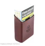 Etui für Zigarettenschachtel mit schrägem Schnitt aus farbigem Florentiner Leder - Zubehör Für Zigaretten Und Rolling