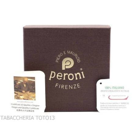 Case for pack of cigarettes with oblique cut in colored Florentine leather Peroni Firenze Cigarette case