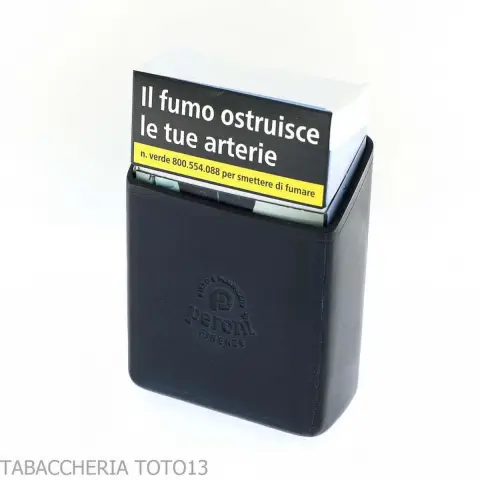 Estuche para cajetilla de cigarrillos con corte oblicuo en piel florentina de color - Accesorios Para Cigarrillos y Laminado