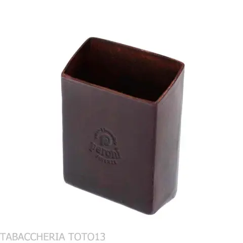 Estuche para cajetilla de cigarrillos con corte oblicuo en piel florentina de color - Accesorios Para Cigarrillos y Laminado