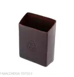 Estuche para cajetilla de cigarrillos con corte oblicuo en piel florentina de color - Accesorios Para Cigarrillos y Laminado