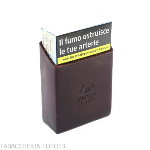 Estuche para cajetilla de cigarrillos con corte oblicuo en piel florentina de color - Accesorios Para Cigarrillos y Laminado