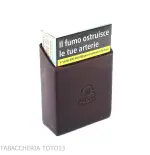Estuche para cajetilla de cigarrillos con corte oblicuo en piel florentina de color - Accesorios Para Cigarrillos y Laminado