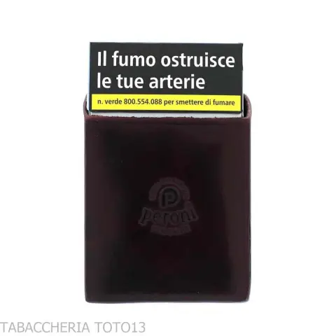 Estuche para cajetilla de cigarrillos con corte oblicuo en piel florentina de color - Accesorios Para Cigarrillos y Laminado