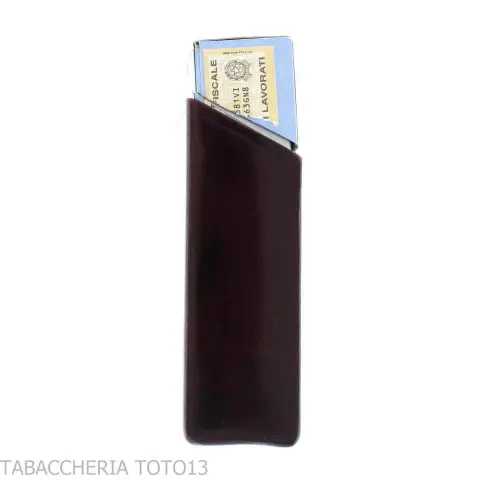 Etui für Zigarettenschachtel mit schrägem Schnitt aus farbigem Florentiner Leder - Zubehör Für Zigaretten Und Rolling