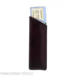 Etui für Zigarettenschachtel mit schrägem Schnitt aus farbigem Florentiner Leder - Zubehör Für Zigaretten Und Rolling
