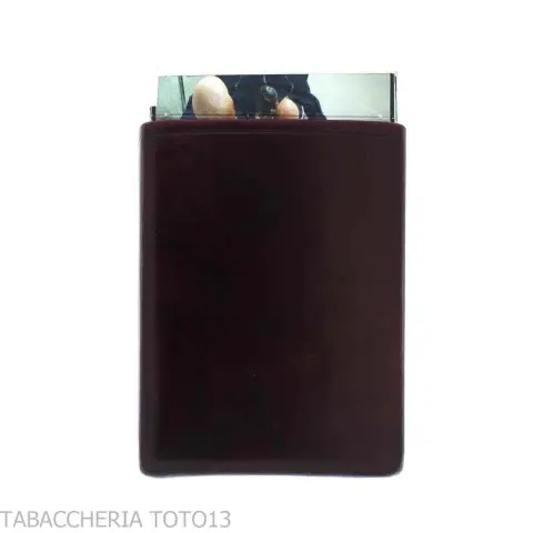 Etui für Zigarettenschachtel mit schrägem Schnitt aus farbigem Florentiner Leder - Zubehör Für Zigaretten Und Rolling