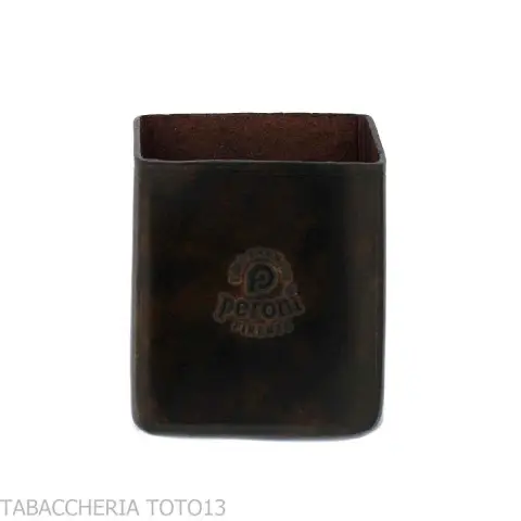 Estuche para cajetilla de cigarrillos con corte oblicuo en piel florentina de color - Accesorios Para Cigarrillos y Laminado