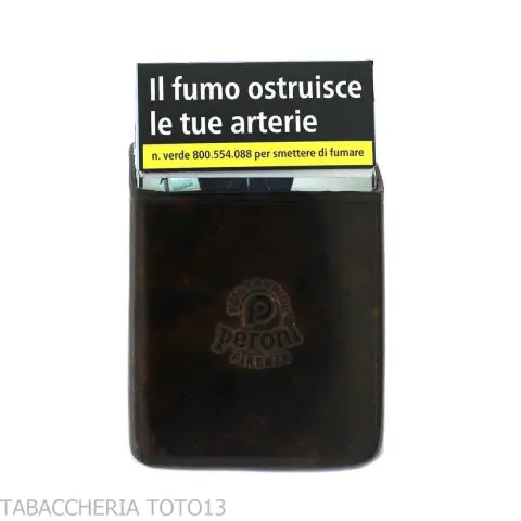 Estuche para cajetilla de cigarrillos con corte oblicuo en piel florentina de color - Accesorios Para Cigarrillos y Laminado