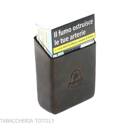 Etui für Zigarettenschachtel mit schrägem Schnitt aus farbigem Florentiner Leder - Zubehör Für Zigaretten Und Rolling