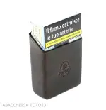Estuche para cajetilla de cigarrillos con corte oblicuo en piel florentina de color - Accesorios Para Cigarrillos y Laminado