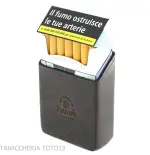 Etui für Zigarettenschachtel mit schrägem Schnitt aus farbigem Florentiner Leder - Zubehör Für Zigaretten Und Rolling