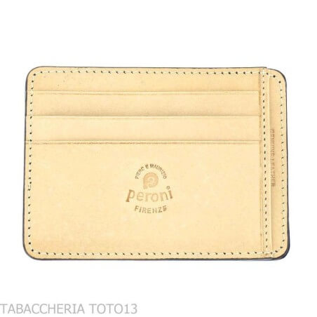 Portacarte di credito in cuoio fiorentino colorato Peroni Firenze Articoli regalo Articoli regalo