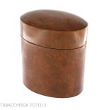 Tabaquera vertical pequeña mesa en cuero florentino - Accesorios Del Cigarro