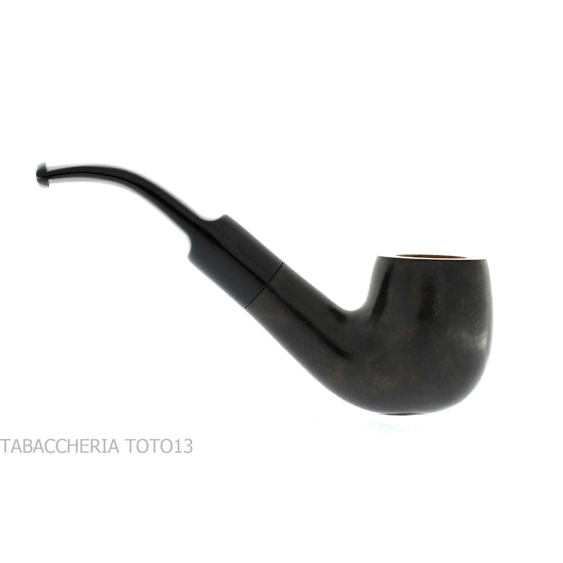 Pipa Billiard curva in radica scura fiammeggiata - Pipe Pipa Billiard curva in radica scura fiammeggiata - Pipe
