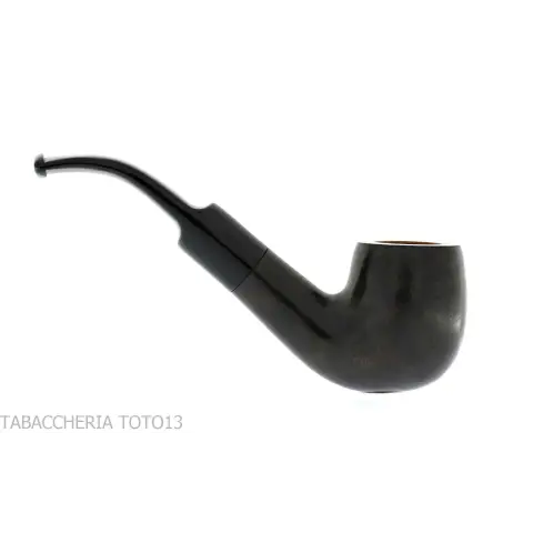 Pipa Billiard curva in radica scura fiammeggiata - Pipe
