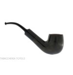 Pipa de tabaco de billar curvada en brezo oscuro flameado - Pipas de Tabaco