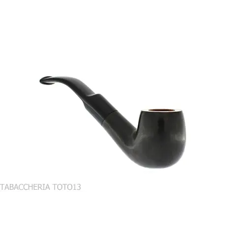 Pipa Billiard curva in radica scura fiammeggiata - Pipe