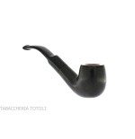 Pipe à tabac de billard courbe en bruyère noire flammée - Pipe Pour le Tabac - Racine naturelle