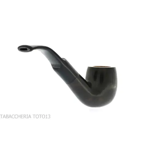 Pipa Billiard curva in radica scura fiammeggiata - Pipe