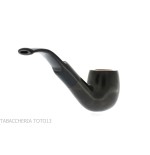 Pipe à tabac de billard courbe en bruyère noire flammée - Pipe Pour le Tabac - Racine naturelle