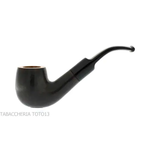 Pipa Billiard curva in radica scura fiammeggiata - Pipe