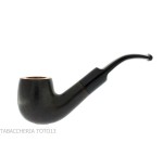 Pipa de tabaco de billar curvada en brezo oscuro flameado - Pipas de Tabaco