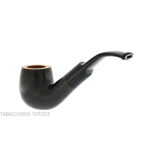 Pipa Billiard curva in radica scura fiammeggiata - Pipe