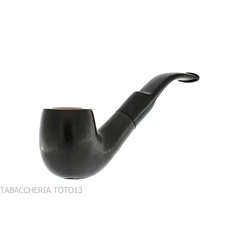 Pipa Billiard curva in radica scura fiammeggiata - Pipe