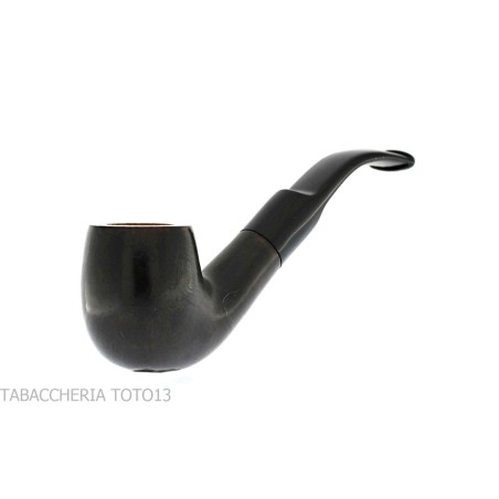 Pipe à tabac de billard courbe en bruyère noire flammée - Pipe Pour le Tabac - Racine naturelle