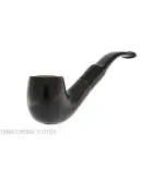 Pipa Billiard curva in radica scura fiammeggiata - Pipe