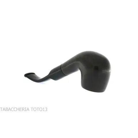 Pipa Billiard curva in radica scura fiammeggiata - Pipe
