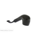 Curved billiard tobacco pipe in flamed dark briar - Tobacco Pipes - Natural root