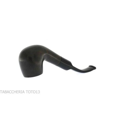 Pipa de tabaco de billar curvada en brezo oscuro flameado - Pipas de Tabaco